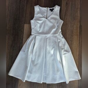 Liz Claiborne Textured White A Line Mini Dress